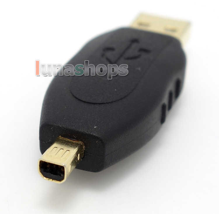 Golden Plated USB 2.0 Male To Mini 4 Pin Male adapter Converter