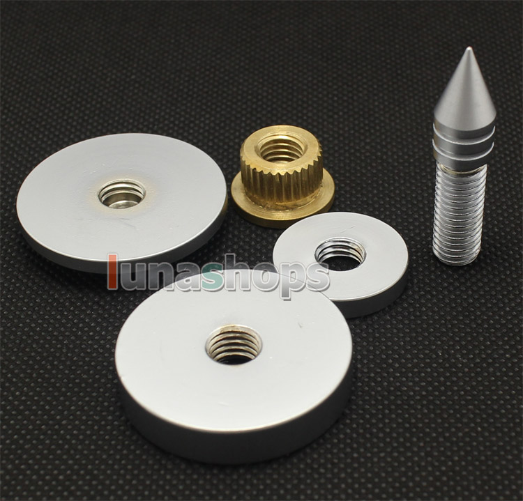 1set 3507 Foot Nail Adapter Stand Spike Protection + Pad for Turntable CD Amplifier Speaker