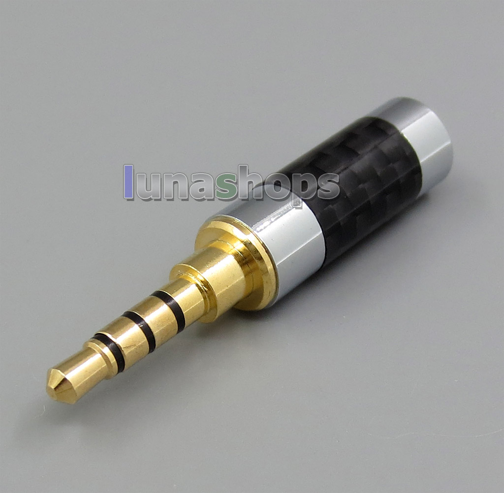Oyaide Straigt 3.5mm 4 poles Gold Male stereo phono Carbon Shell DIY Solder Adapter 