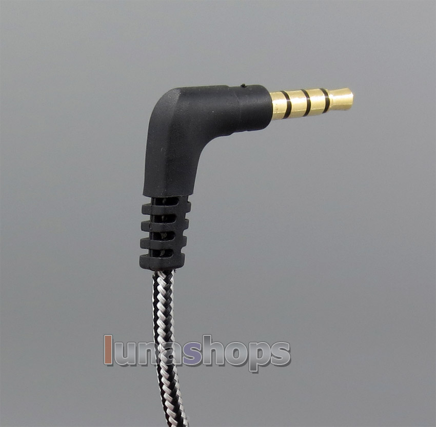 Black And White + Mic Remote Earphone Cable