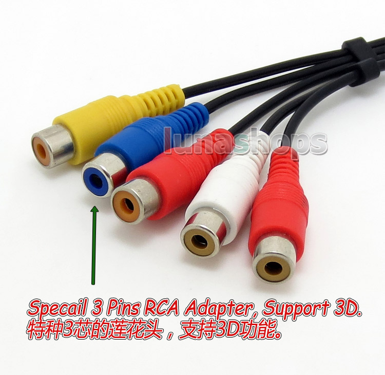 A Composite Component Scart Adapter Cable BN39-01154W for Samsung 3D LED HDTV 