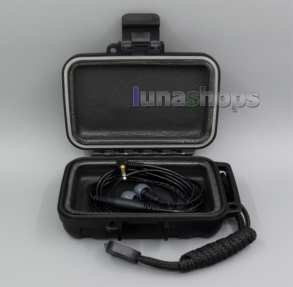 Luxurious Waterproof Larger Size Earphone Headphone Cable Box Case For Shure se535 AKR03 Roxxane Layla Angie etc.