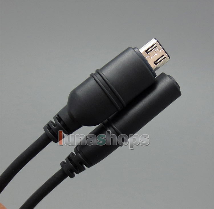 Micro USB 2.0 Male to 3.5mm Female 5 poles Converter Adapter Cable