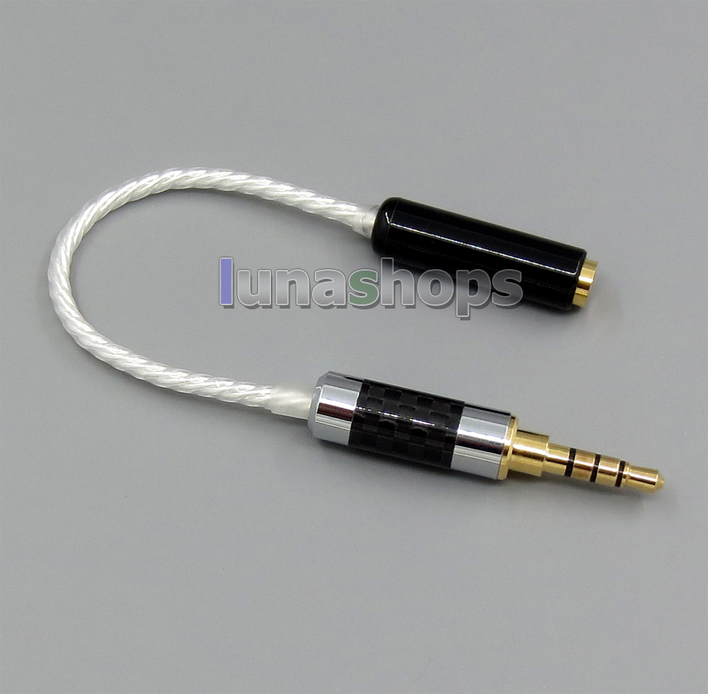 4pin 3.5mm Male Silver Plated Re-Zero Balanced Hifiman HM901 HM802 To 4pin 2.5mm AKR03 Layla Angie Bal Earphone Cable 