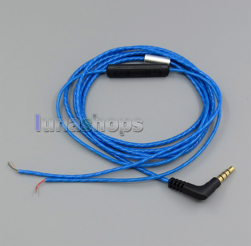 L Shape + Volume Remote Bulk Cable For DIY Custom Earphone cable Samsung HTC Seires