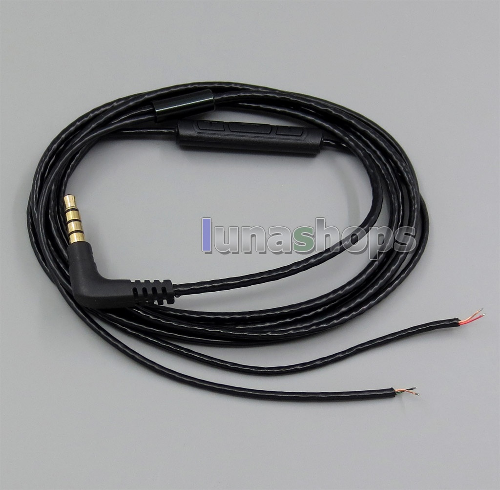 L Shape + Volume Remote Bulk Cable For DIY Custom Earphone cable Samsung HTC Seires