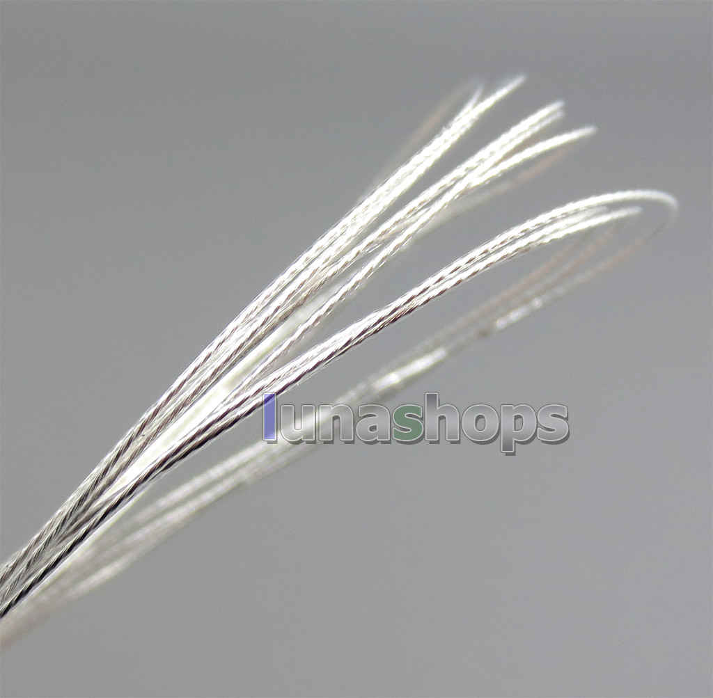 5m Extreme Soft Acrolink Pure Silver + OCC Alloy Signal Earphone Headphone Cable 19*0.05 Dia:0.37mm 