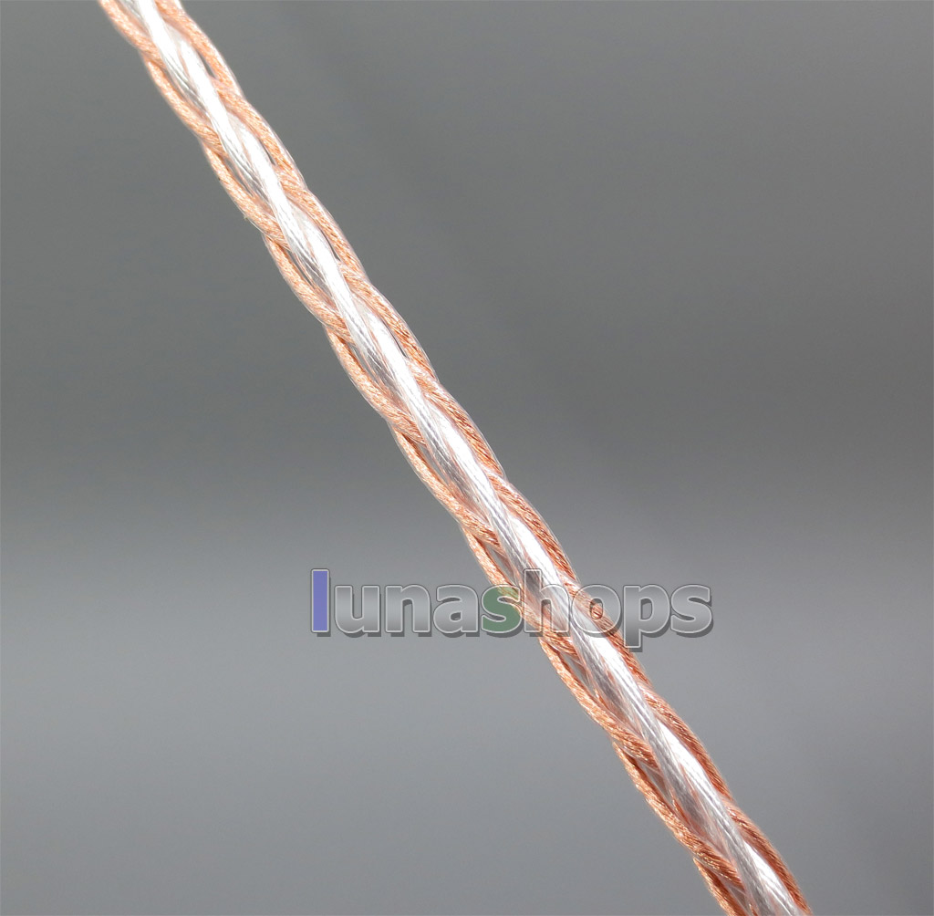 Semi-finished 800 Wires Extreme Soft Silver + OCC Alloy Signal Earphone Headphone Cable 8*100*0.05
