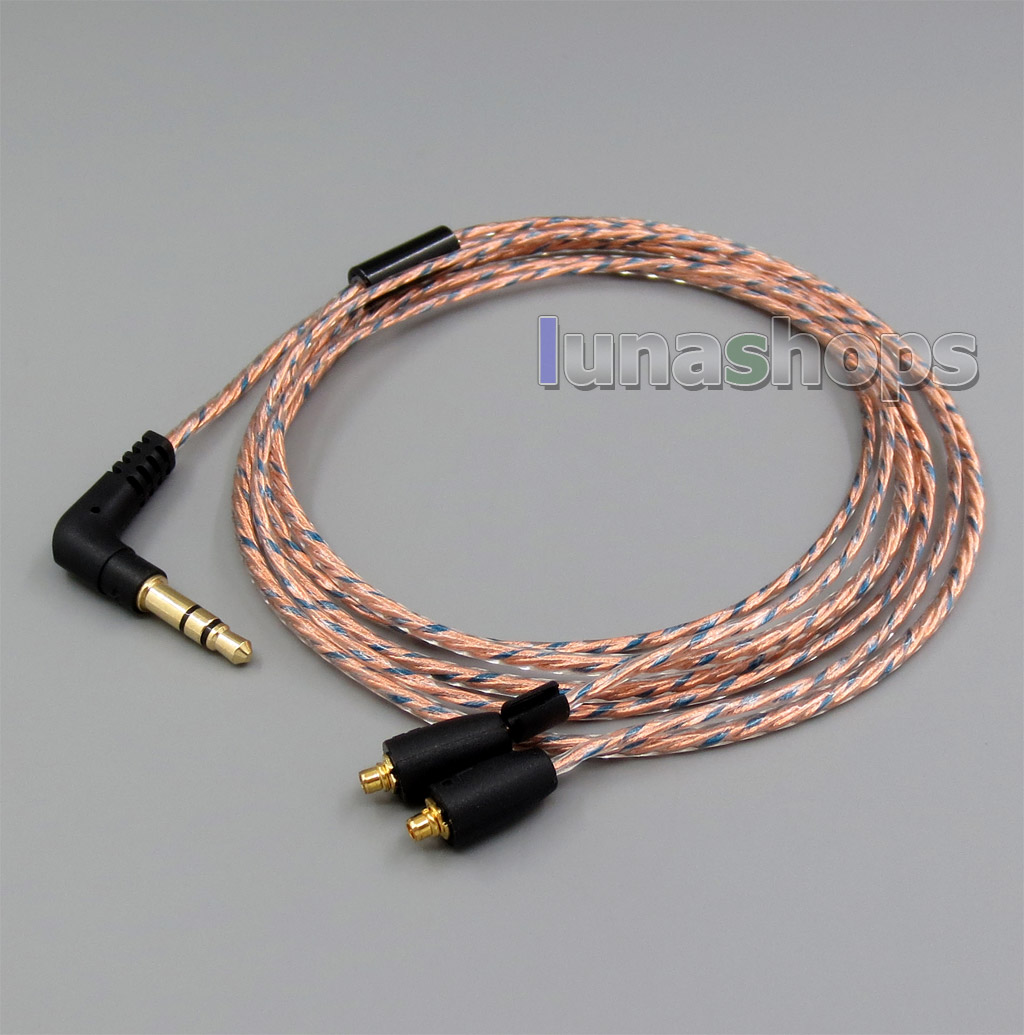 L Shape 3.5mm Soft OFC Shielding Earphone Cable For Shure se215 se315 se425 se535 Se846