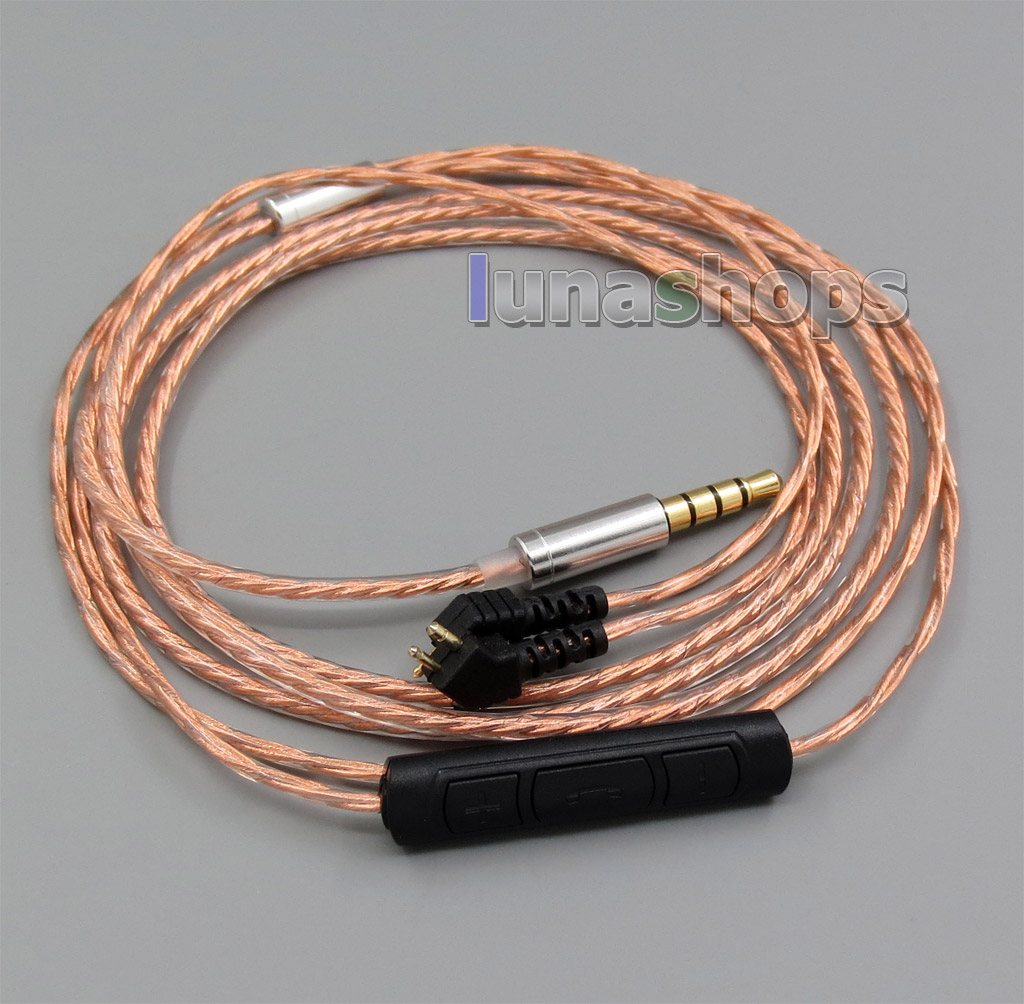 With Mic Remote Shielding Earphone Cable For Etymotic ER4B ER4PT ER4S ER6I ER4