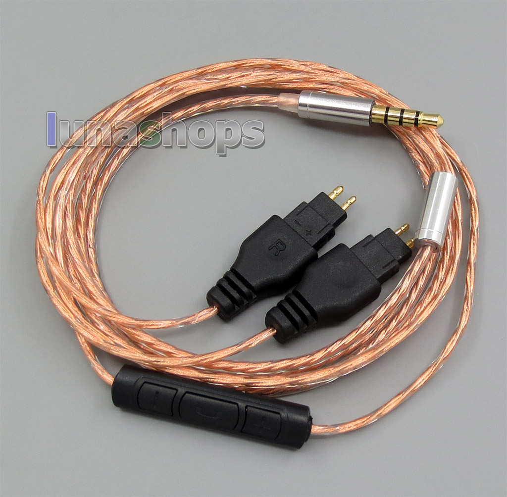 With Mic Remote Copper Shielding Headphone Cable For Sennheiser HD25-1 SP HD650 HD600 HD580 HD525 HD565