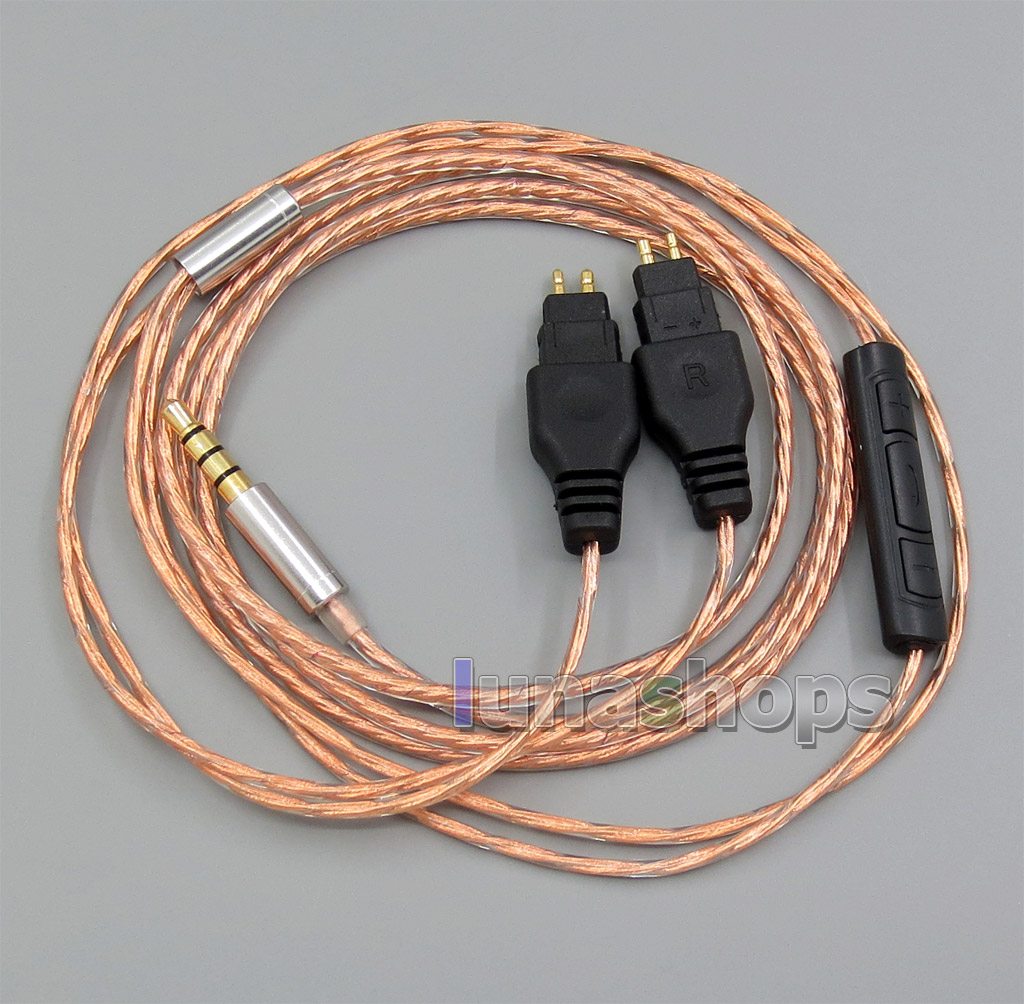 With Mic Remote Copper Shielding Headphone Cable For Sennheiser HD25-1 SP HD650 HD600 HD580 HD525 HD565
