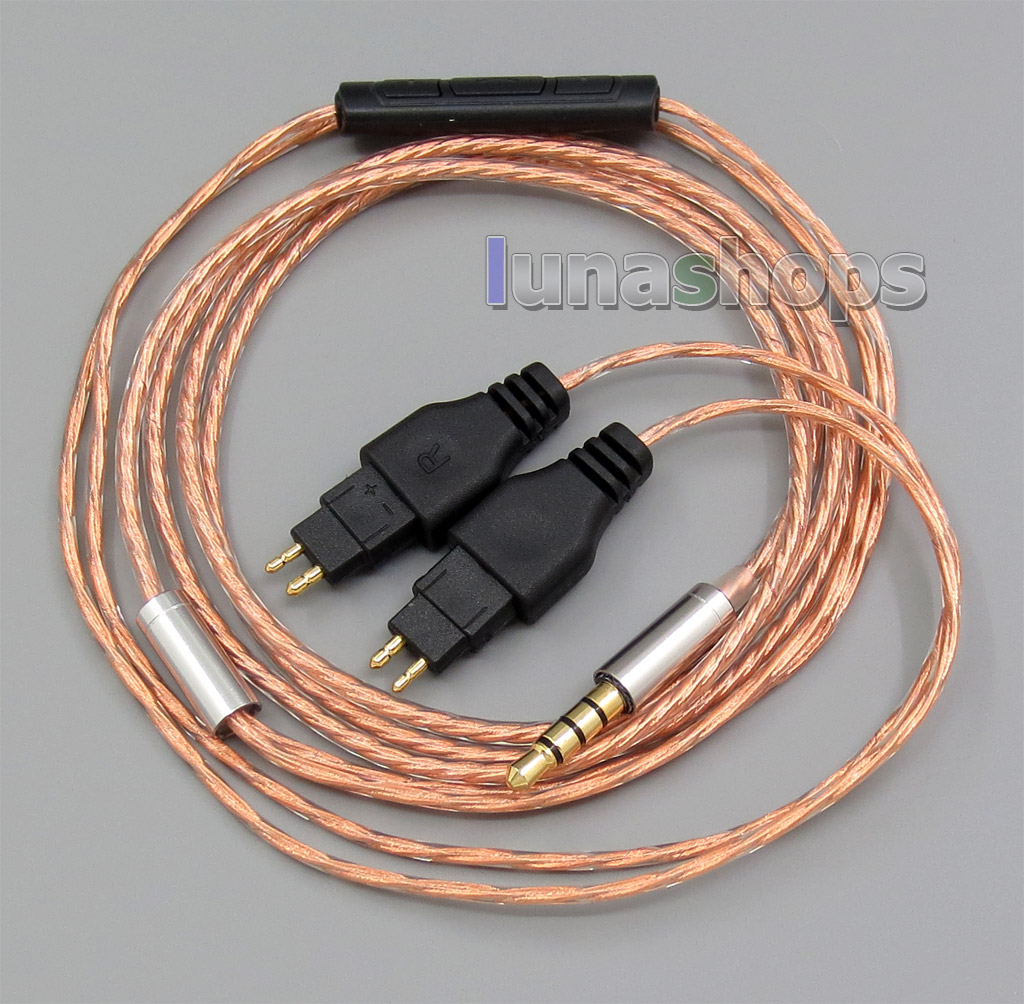 With Mic Remote Copper Shielding Headphone Cable For Sennheiser HD25-1 SP HD650 HD600 HD580 HD525 HD565
