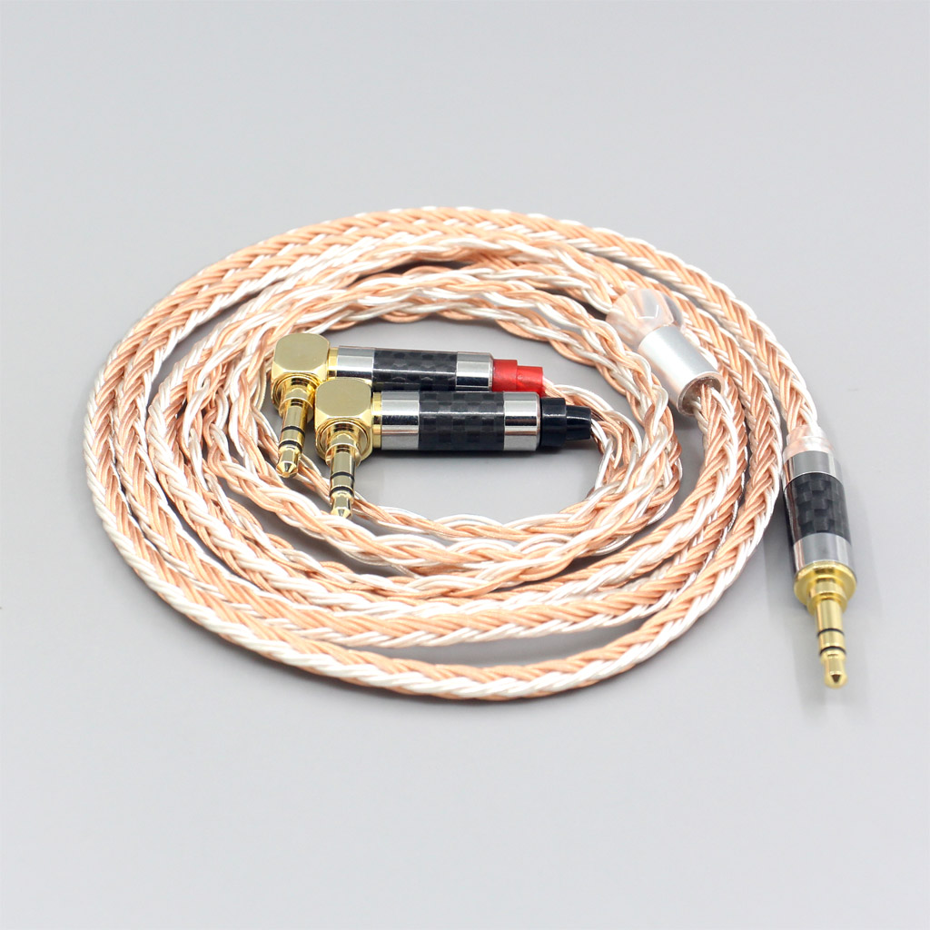 6.5mm XLR 16 Core OCC Silver Plated Mixed Headphone Earphone Cable For Verum 1 One Headphone Headset L Shape 3.5mm Pin
