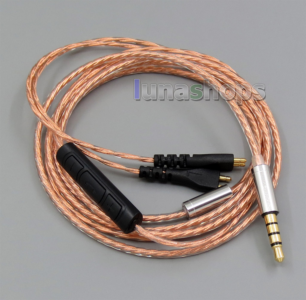 With Mic Remote Shielding Earphone Cable For Sennheiser HD25 HD 25-1 HD25-1 II HD25-13 HD25-C