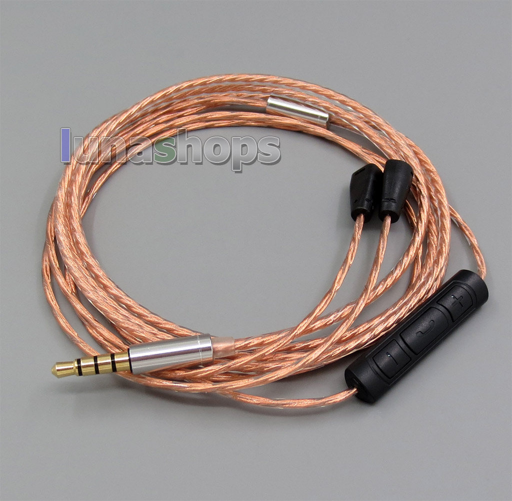 With Mic Remote Copper Shielding Earphone Cable For Sennheiser IE8 IE8i