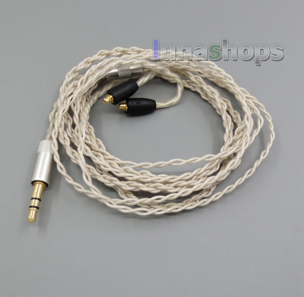 3.5mm Straight Silver Foil PU Skin Cable For Shure se215 se315 se425 se535 Se846