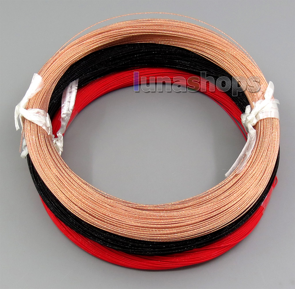 100m Acrolink Copper+Pure Alloy (4% silver+96% copper)Signal Earphone Cable 7*0.1 30AWG Dia:0.6mm  