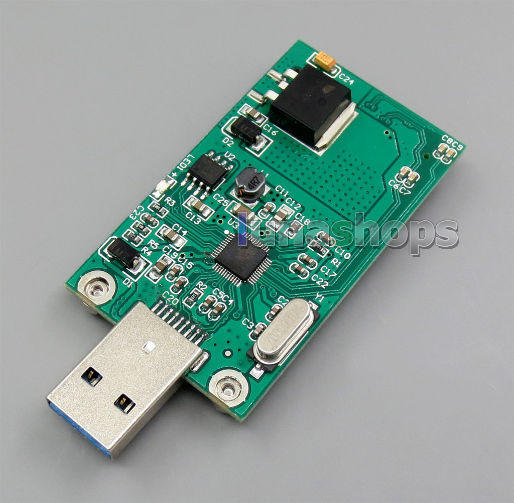 1.8" Mini PCI-E mSATA To USB 3.0 External SSD PCBA Conveter Adapter Card