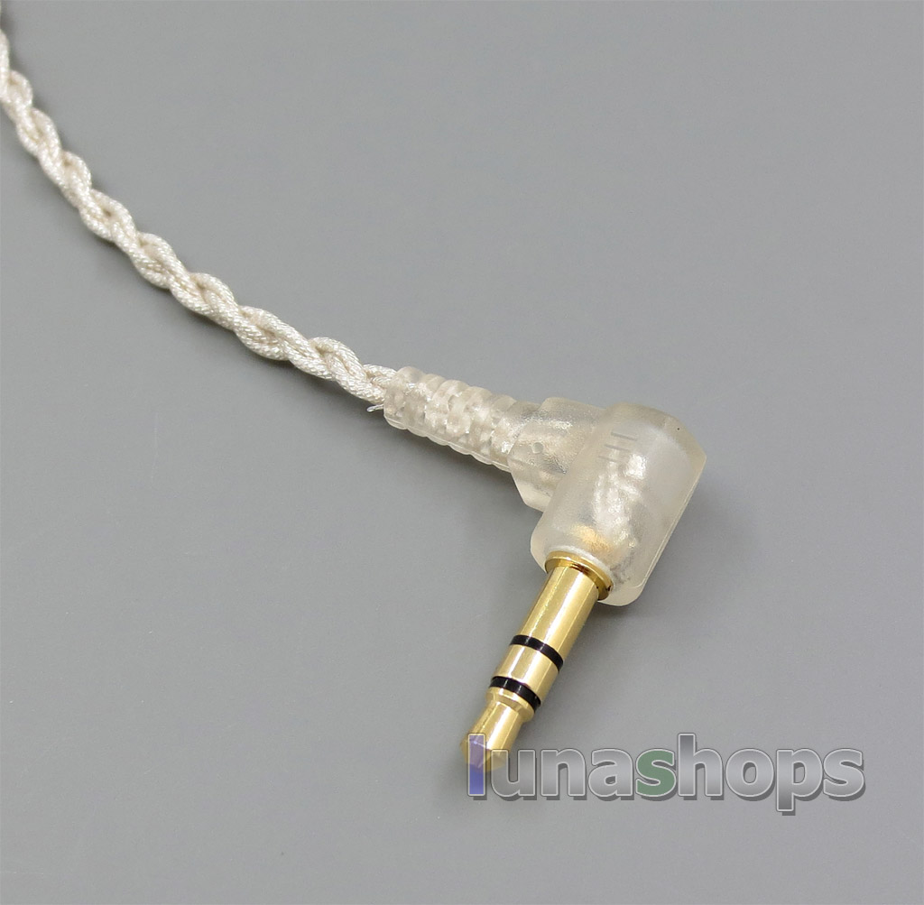 Silver Foil PU Skin Earphone Headphone Cable For Sennheiser IE8 IE8I