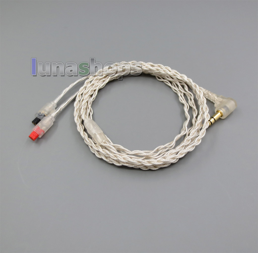 With Earphone Hook Silver Foil PU Skin Cable For audio-technica ATH-IM50 ATH-IM70 ATH-IM01 ATH-IM02 ATH-IM03 ATH-IM04