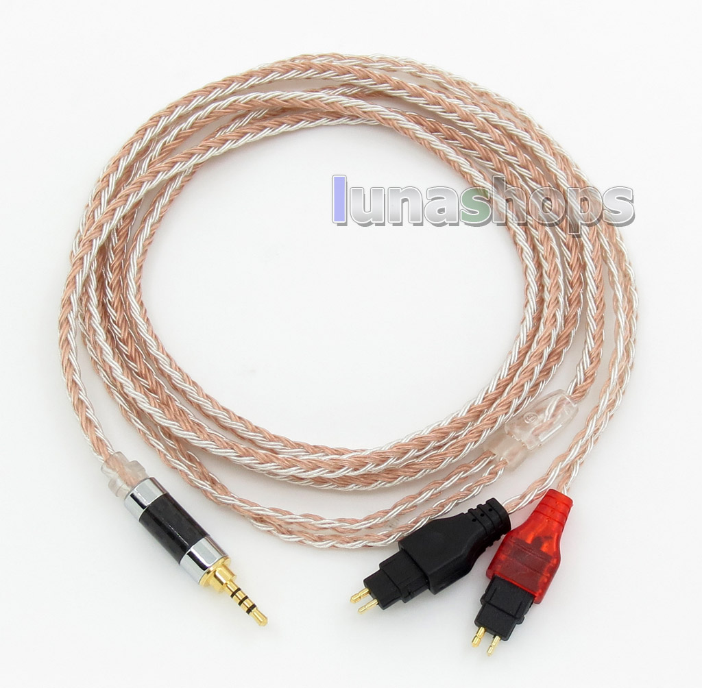 16 Cores OCC Silver Plated Mixed Headphone Cable For Sennheiser HD25-1 SP HD650 HD600 HD580 HD525