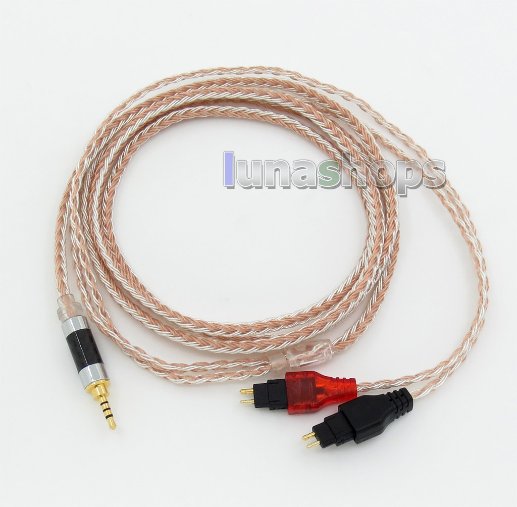 16 Cores OCC Silver Plated Mixed Headphone Cable For Sennheiser HD25-1 SP HD650 HD600 HD580 HD525