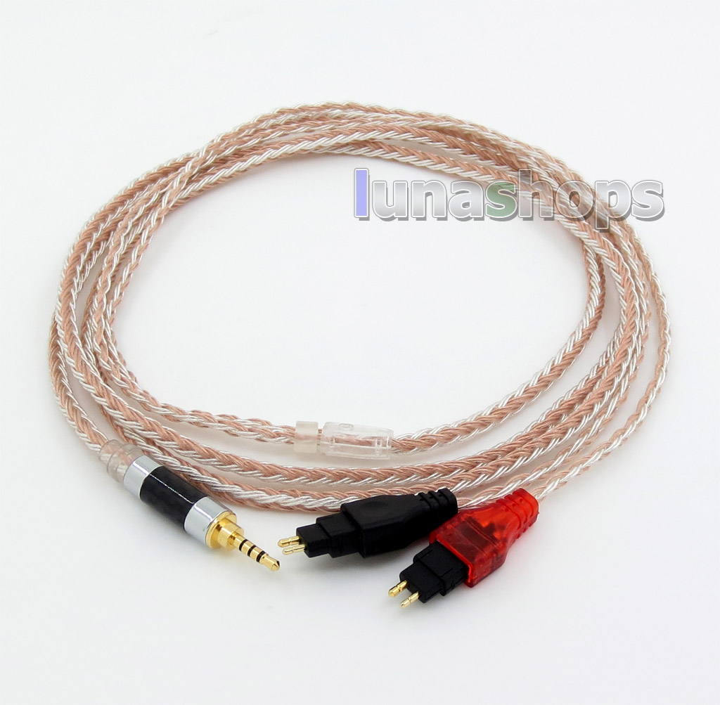 16 Cores OCC Silver Plated Mixed Headphone Cable For Sennheiser HD25-1 SP HD650 HD600 HD580 HD525