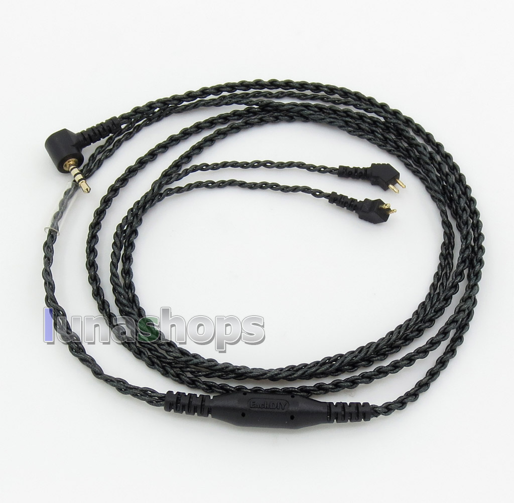 2.5mm TRRS Balanced 100 Ohm Silver Foiled Earphone Cable For Etymotic ER4B ER4PT ER4S ER6I ER4 ER4SR ER4XR