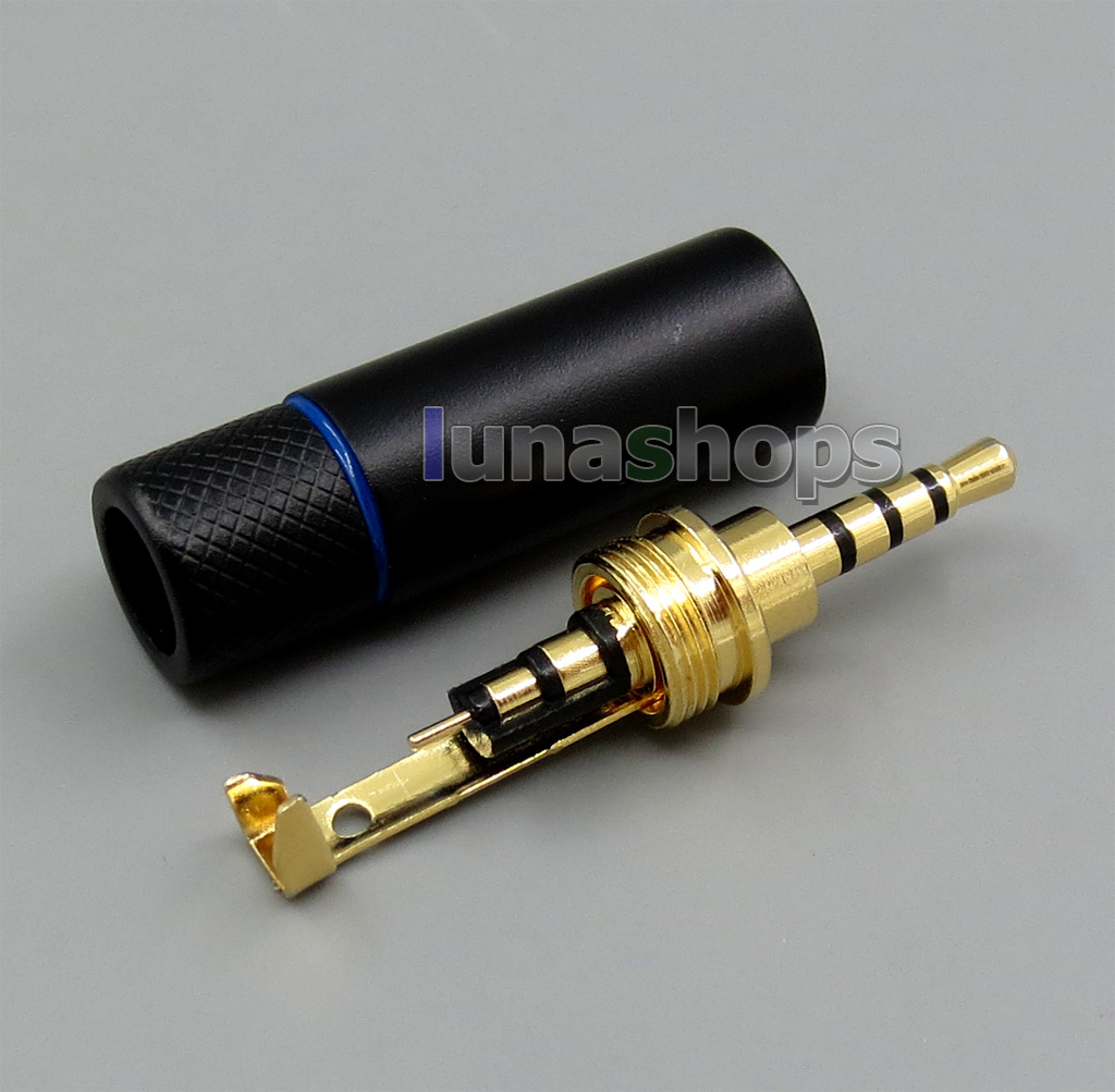 Black/Blue Ring 2.5mm 4poles TRRS Plug adapter For Astell & Kern AK380 AK240 AK100i II AK70