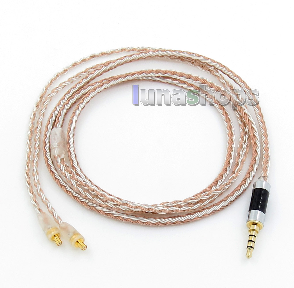 3.5mm 4pole TRRS Re-Zero Balanced 16 Core OCC Silver Mixed Earphone Cable For audio-technica ATH-CKS1100 E40 E50 ATH-E70 