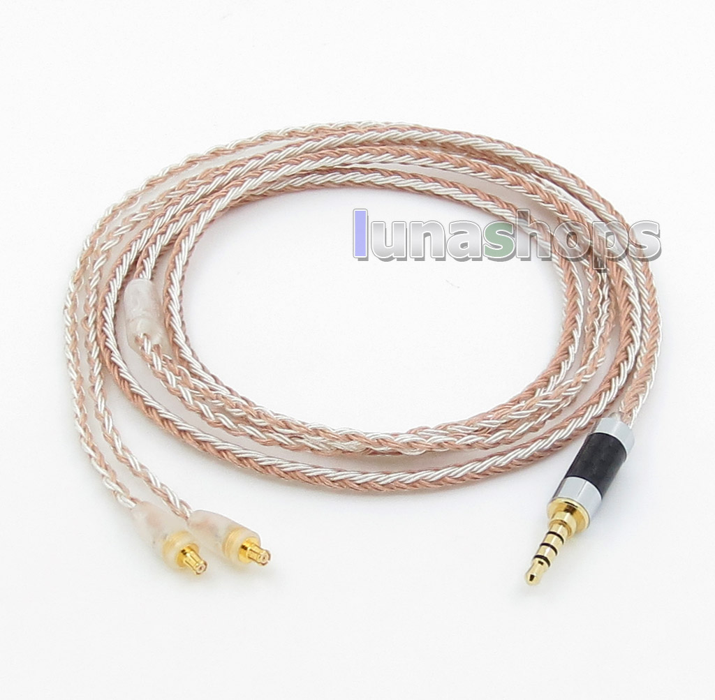 3.5mm 4pole TRRS Re-Zero Balanced 16 Core OCC Silver Mixed Earphone Cable For audio-technica ATH-CKS1100 E40 E50 ATH-E70 