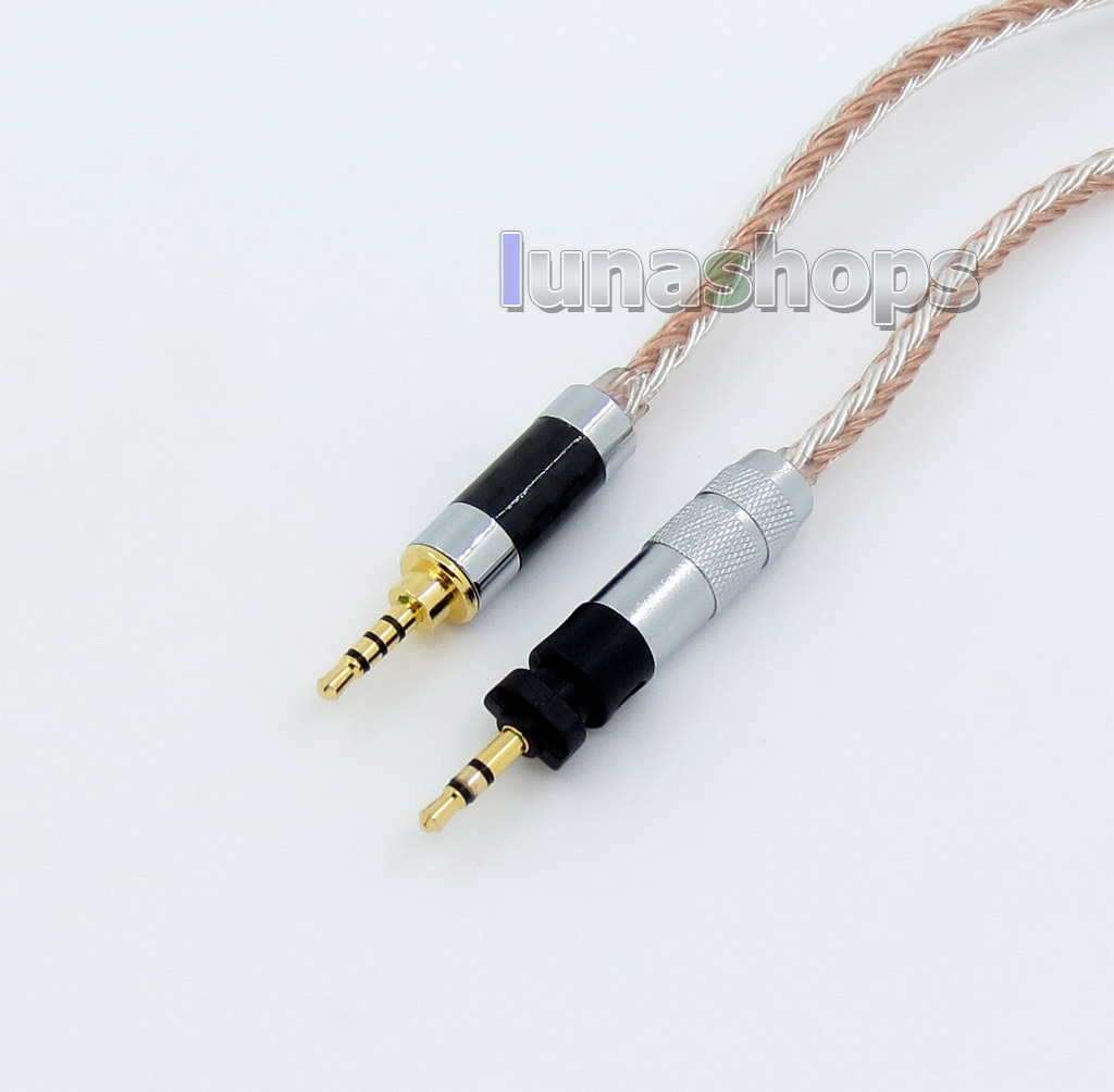 2.5mm 16 Cores OCC Silver Plated Mixed Headphone Cable For Shure SRH840 SRH940 SRH440 SRH750DJ