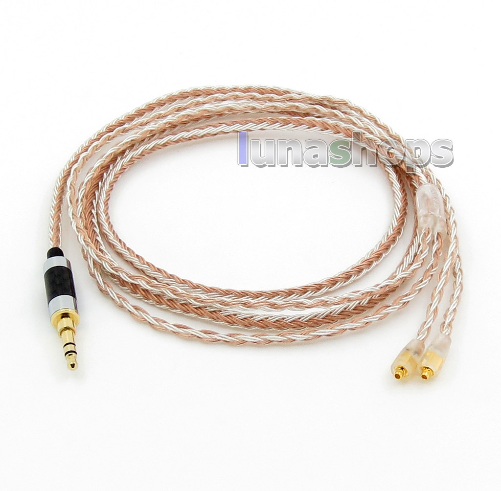 3.5mm 16 Cores OCC Silver Plated Mixed Headphone Cable For Westone W60 W50 W40 UM50 UM30 UM10