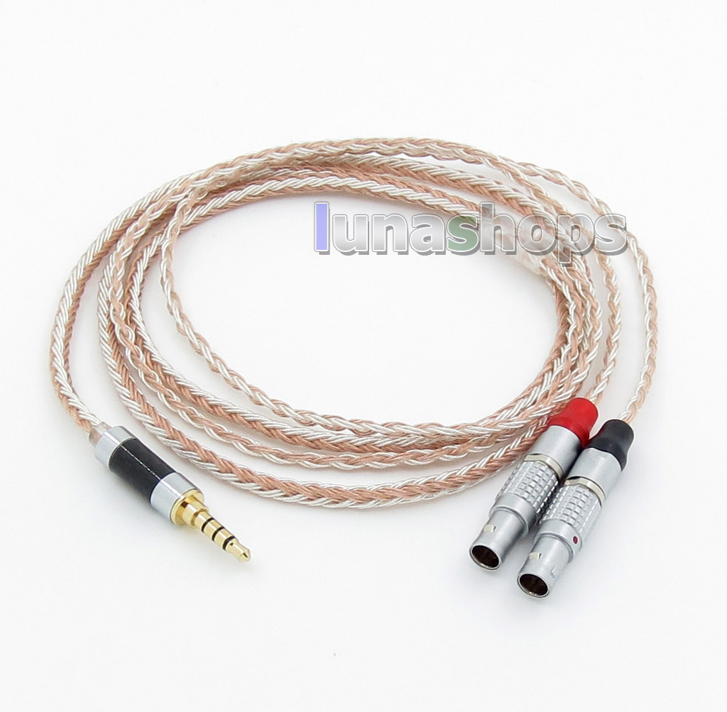 3.5mm 4pole TRRS Re-Zero Balanced 16 Core OCC Silver Mixed Earphone Cable For Focal Utopia Open Over Ear High Fidelity Circumaural