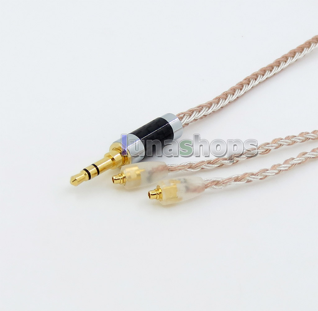 3.5mm 16 Cores OCC Silver Plated Mixed Headphone Cable For Shure SE215 SE315 SE425 SE535 SE846