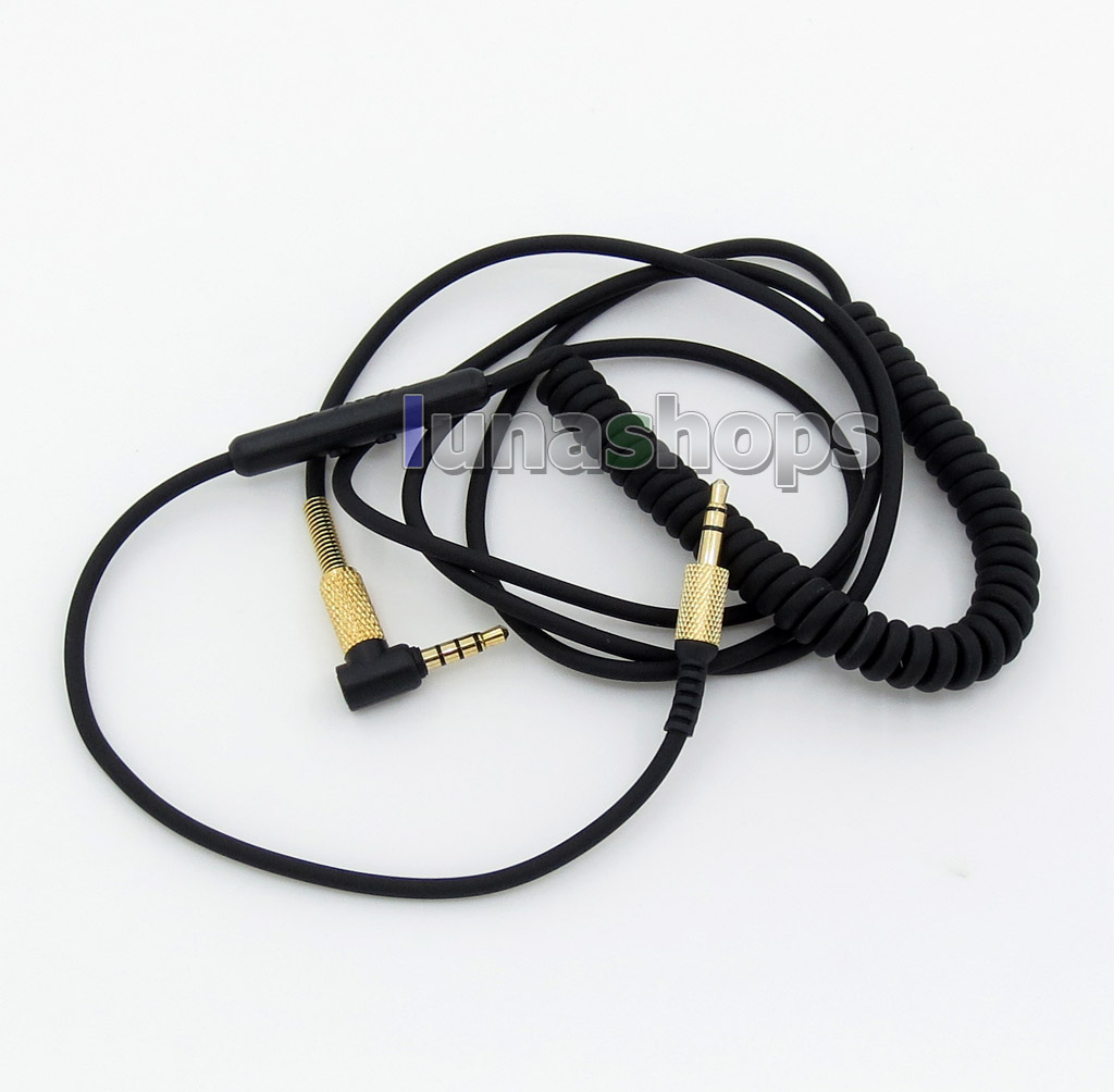 Black Replacement Cable with Mic for MARSHALL MONITOR Major Headphones