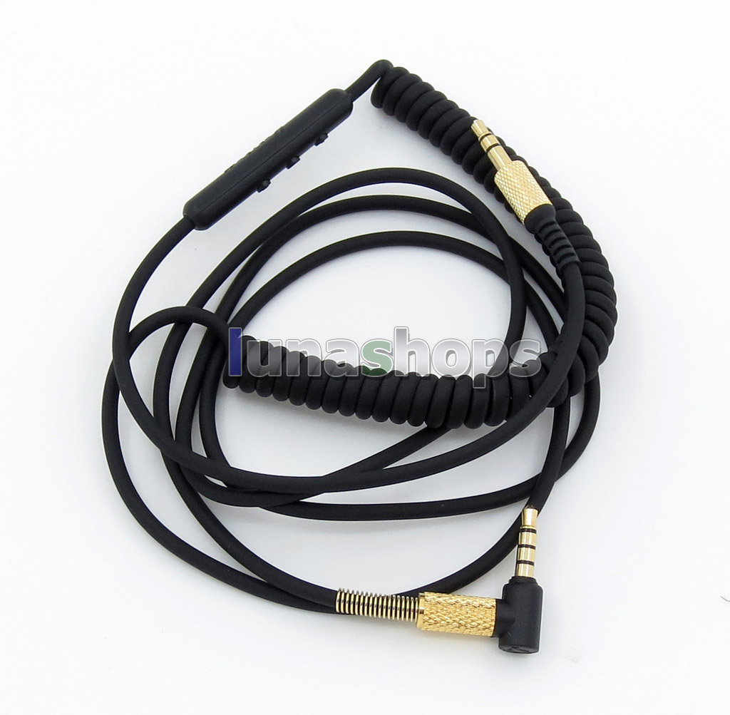 Black Replacement Cable with Mic for MARSHALL MONITOR Major Headphones