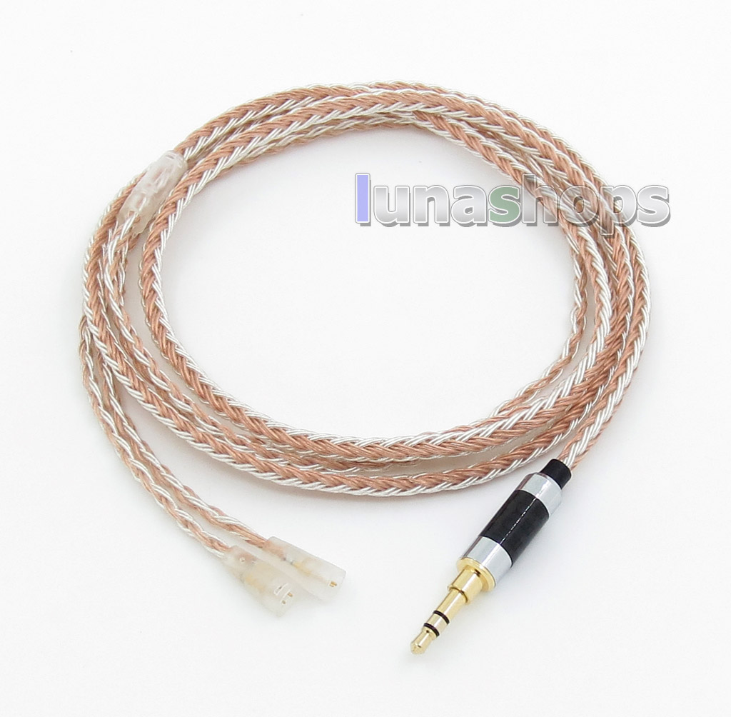 3.5mm 16 Cores OCC Silver Plated Mixed Headphone Cable For Sennheiser IE8 IE80 IE8i
