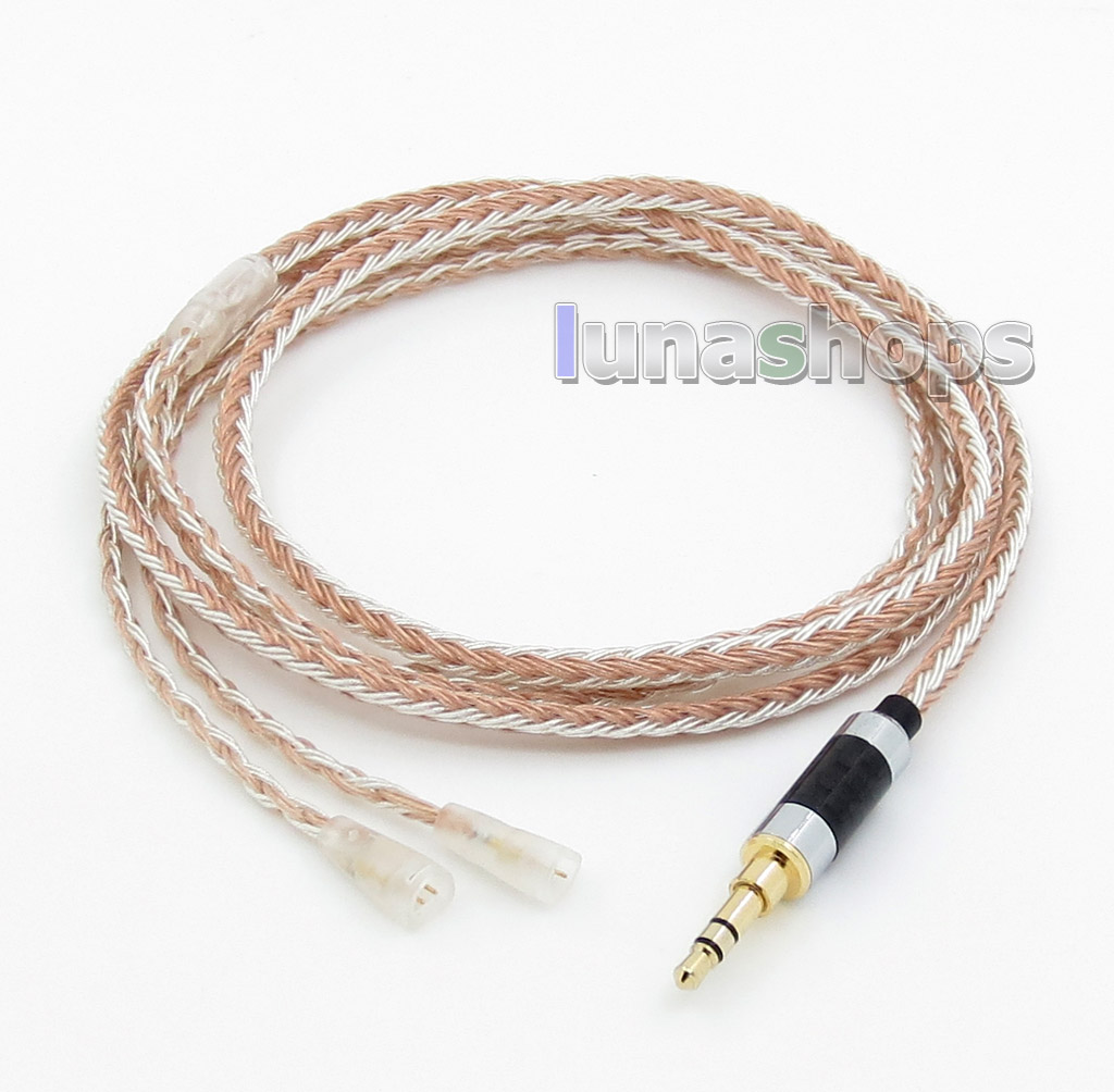 3.5mm 16 Cores OCC Silver Plated Mixed Headphone Cable For Sennheiser IE8 IE80 IE8i
