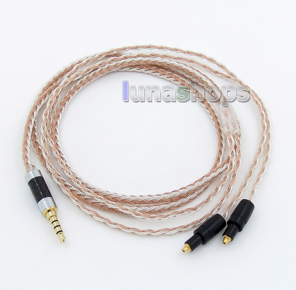 3.5mm 4pole TRRS Re-Zero Balanced 16 Core OCC Silver Mixed Earphone Cable For Shure SRH1540 SRH1840 SRH1440