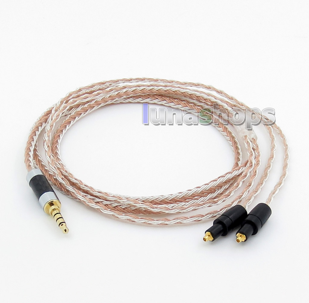 3.5mm 4pole TRRS Re-Zero Balanced 16 Core OCC Silver Mixed Earphone Cable For Shure SRH1540 SRH1840 SRH1440