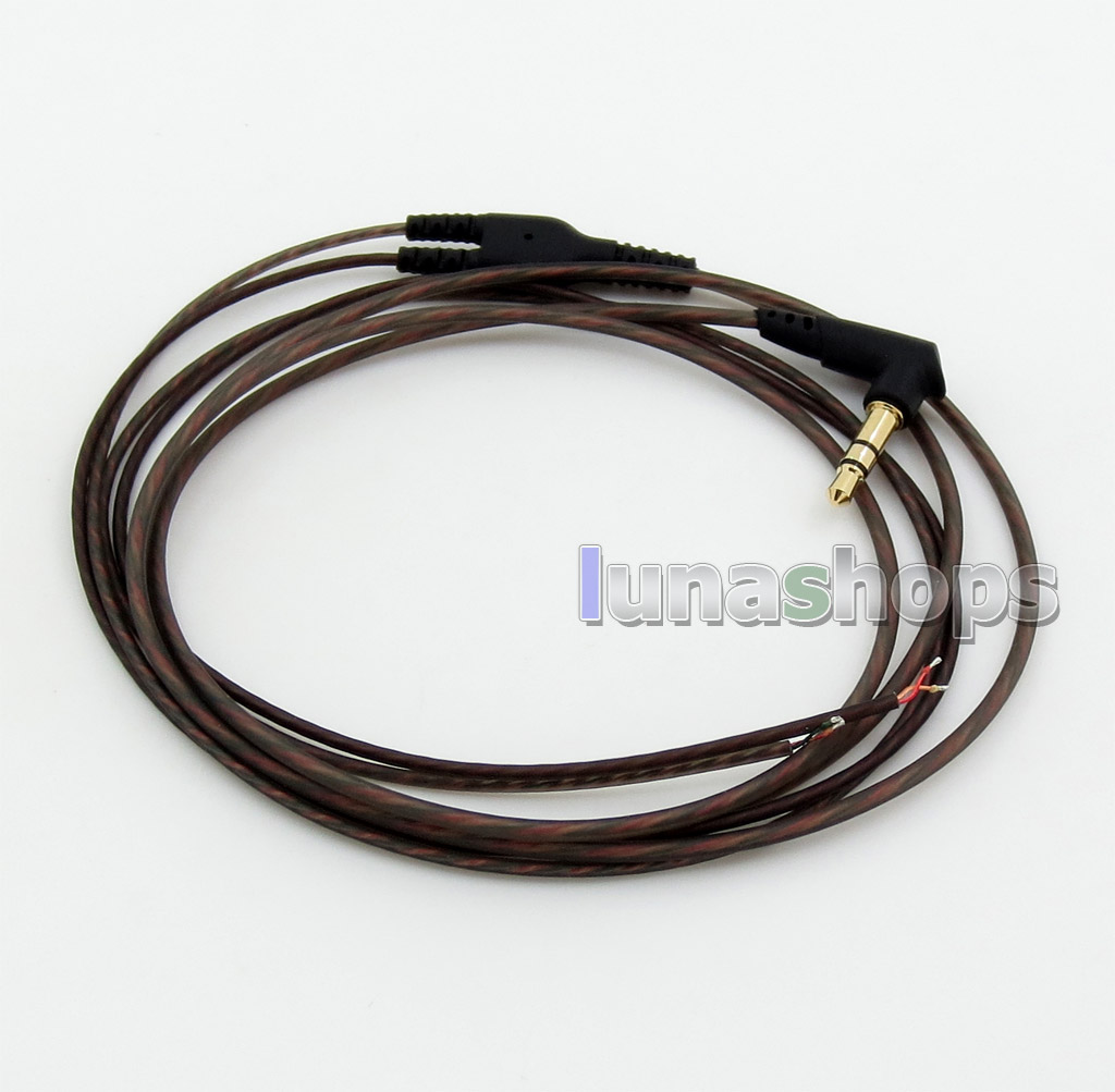 Semi-Finished TPE Skin Earphone Repair DIY Brown 3.5mm L Shape Cable 