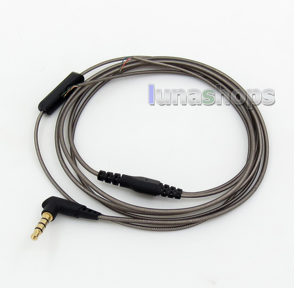 Semi-Finished Aluminum Foil Mic Remote Earphone Repair DIY Brown Cable For Android and Iphone