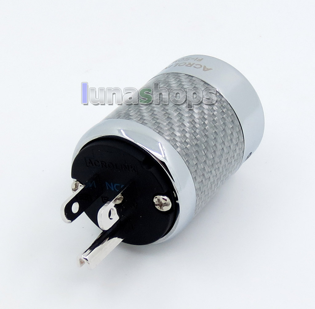 ACROLINK FI-50R NCF Carbon Rhodium Plated Power Male DIY Adapter Socket Freezing at -196 degree