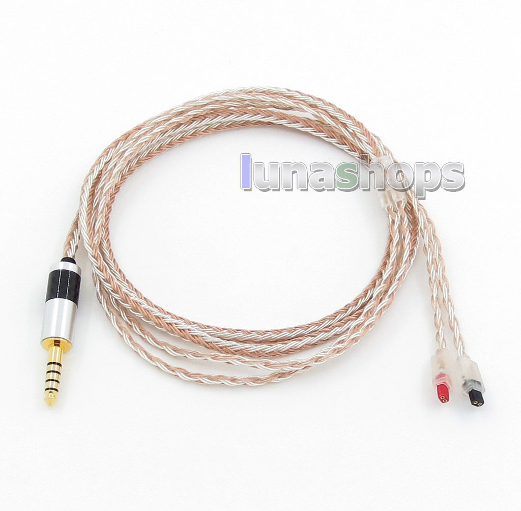 4.4mm Balanced 16 Cores OCC Silver Mixed Headphone Cable For Audio-Technica ATH-IM50 IM70 IM01 IM02 03 04