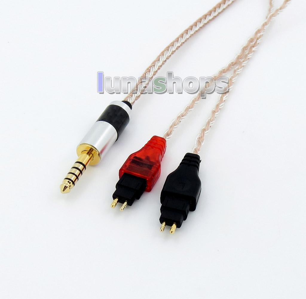 4.4mm Balanced 16 Cores OCC Silver Mixed Headphone Cable For Sennheiser HD25-1 SP HD650 HD600 HD580 HD525