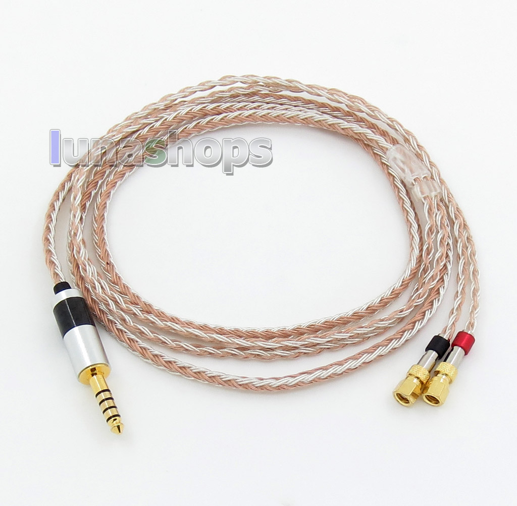 4.4mm Balanced 16 Cores OCC Silver Mixed Headphone Cable For HiFiMan HE400 HE5 HE6 HE300 HE560 HE4 HE500 HE6