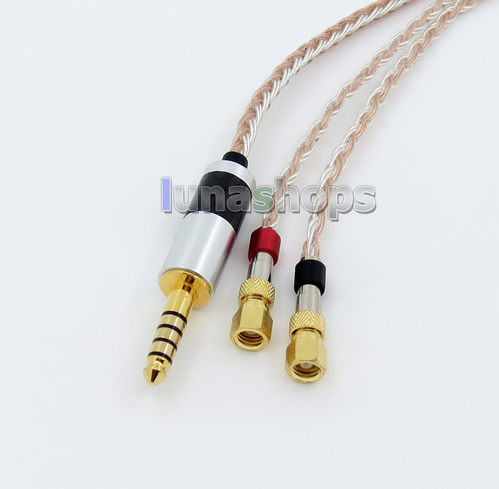 4.4mm Balanced 16 Cores OCC Silver Mixed Headphone Cable For HiFiMan HE400 HE5 HE6 HE300 HE560 HE4 HE500 HE6