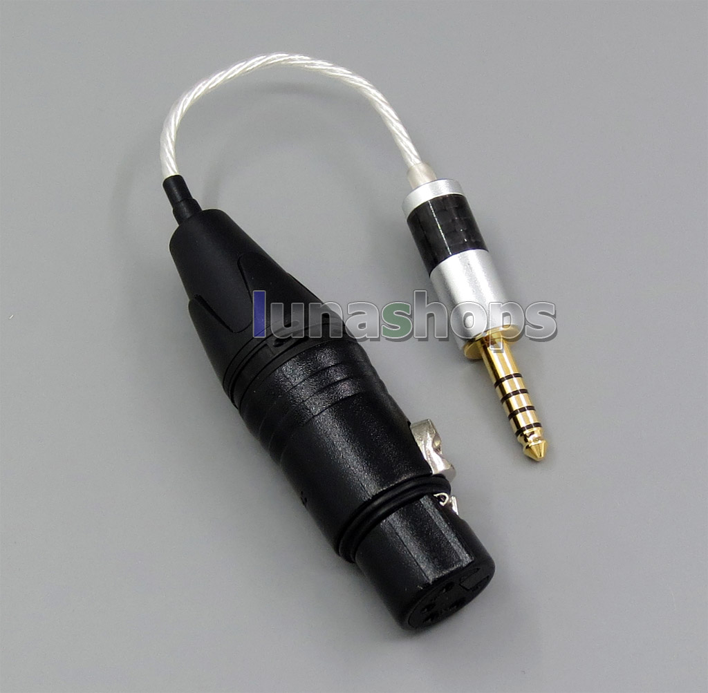 4.4mm Balanced To 4pin XLR Female Audio Silver Cable For Sony PHA-2A TA-ZH1ES NW-WM1Z NW-WM1A AMP Player
